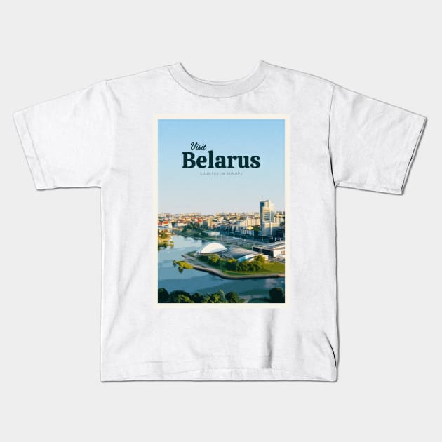 Visit Belarus Kids T-Shirt by Mercury Club